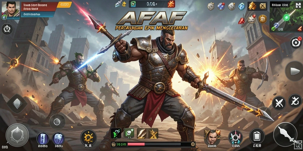 Screenshot dari gameplay AFAF yang mengesankan dengan aksi yang cepat.