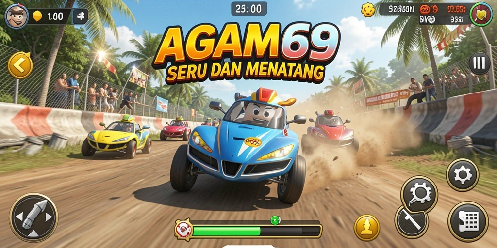 Tampilan grafis menakjubkan dari gameplay balapan AGAM69.