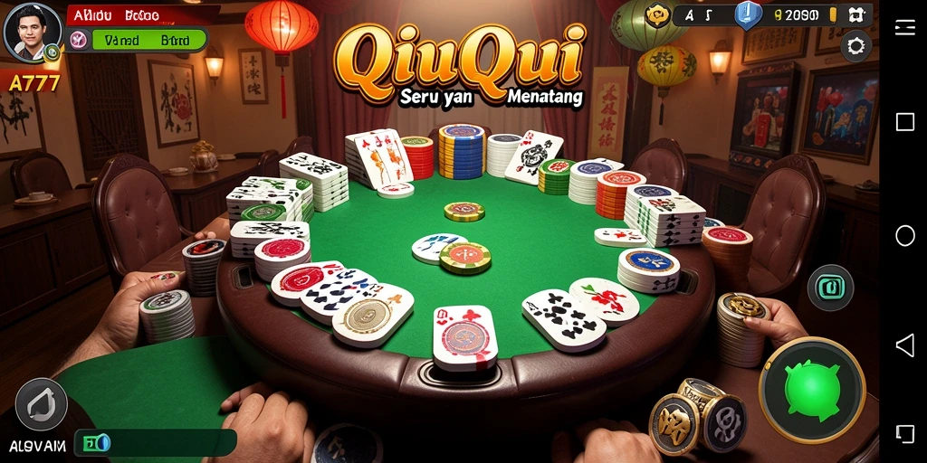 Screenshot AT777 menampilkan gameplay QiuQiu yang mendebarkan.