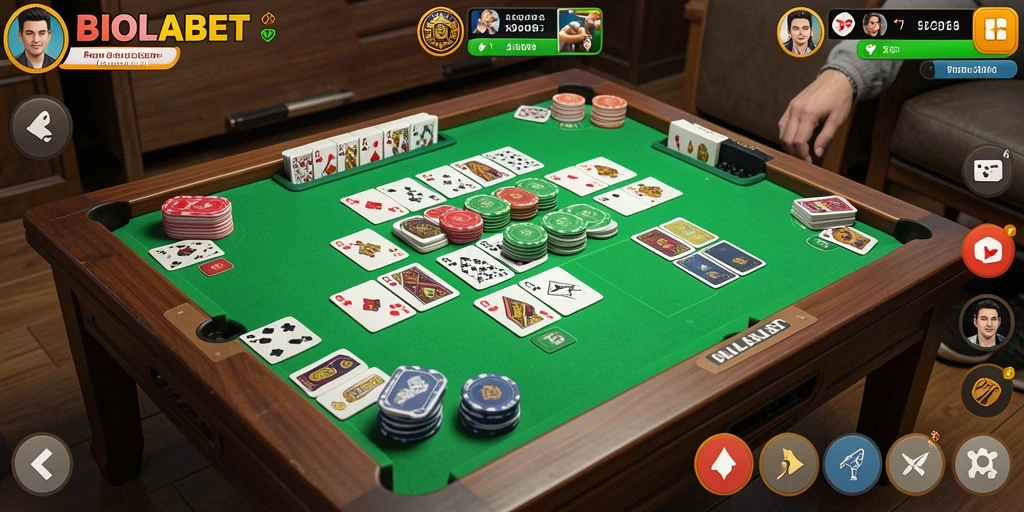 Screenshot gameplay BIOLABET yang menampilkan serunya permainan Gaple.