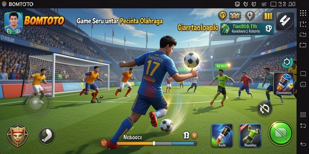 Gambaran mendebarkan dari gameplay olahraga di BOMTOTO.