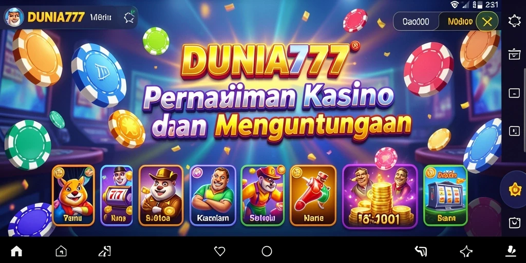 Tampilan gameplay menarik dari DUNIA777 saat bermain Kasino.