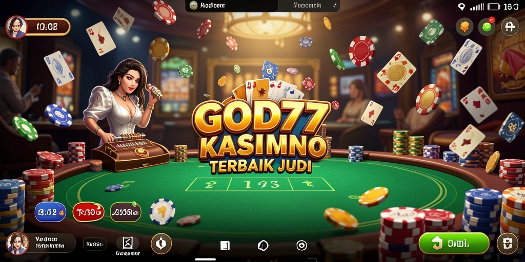 Tampilan gameplay <strong>GOD77</strong> dengan berbagai permainan kasino menarik.