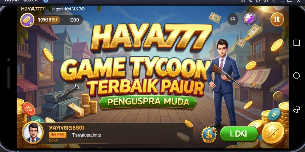 Screenshot HAYA777 menampilkan gameplay pengelolaan bisnis yang menarik.