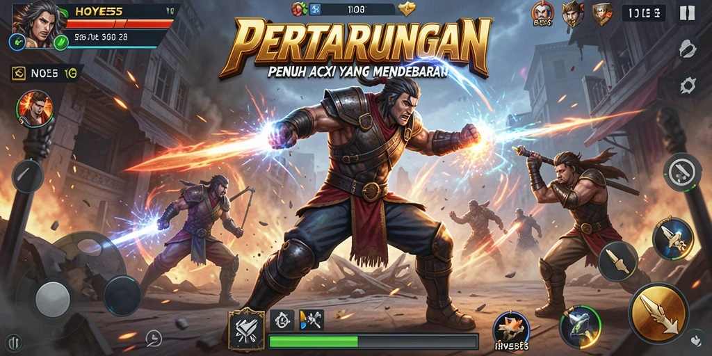 Tampilan spektakuler dari gameplay HOYE55 yang penuh aksi.
