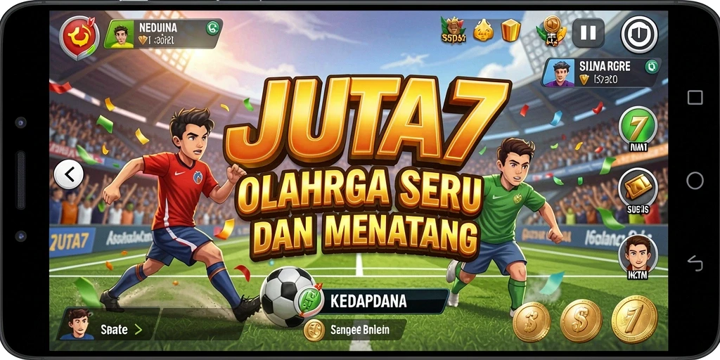 Tampilan gameplay seru dengan aksi olahraga yang menarik.