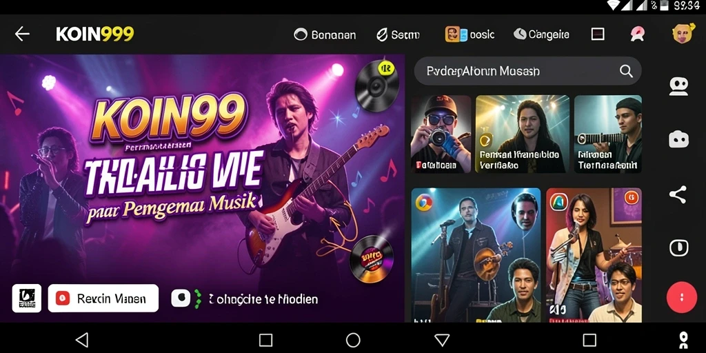 Tampilan gameplay KOIN99 dengan tantangan musik yang seru.
