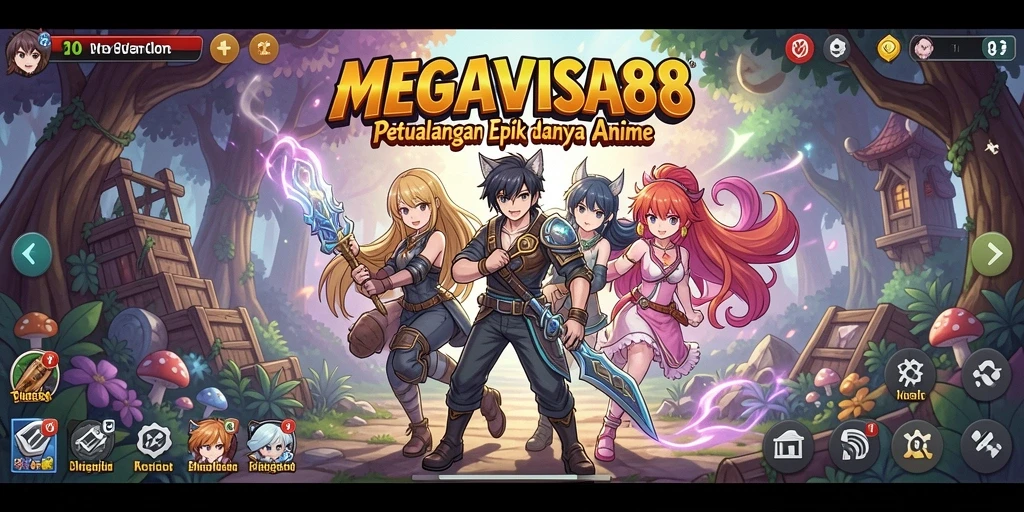 Tampilan gameplay menakjubkan dari MEGAVISA88 di dunia anime.