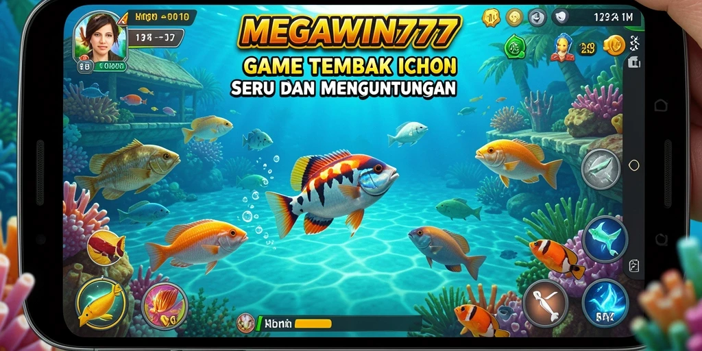 Screenshot MEGAWIN777 yang menunjukkan keseruan gameplay Tembak Ikan.