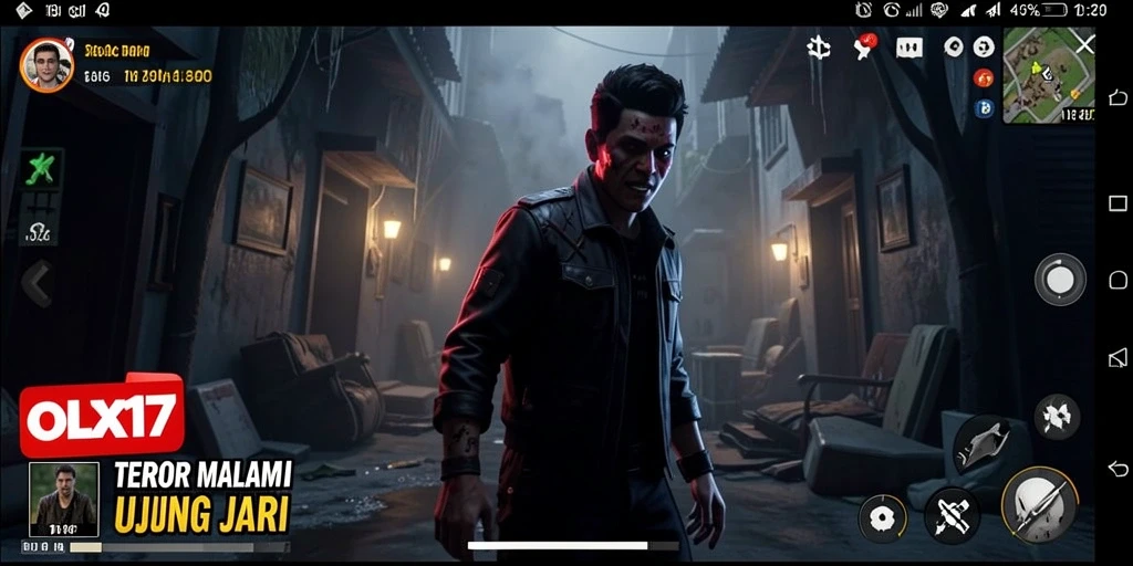 Tampilan menakutkan dari gameplay OLX17 yang penuh ketegangan.