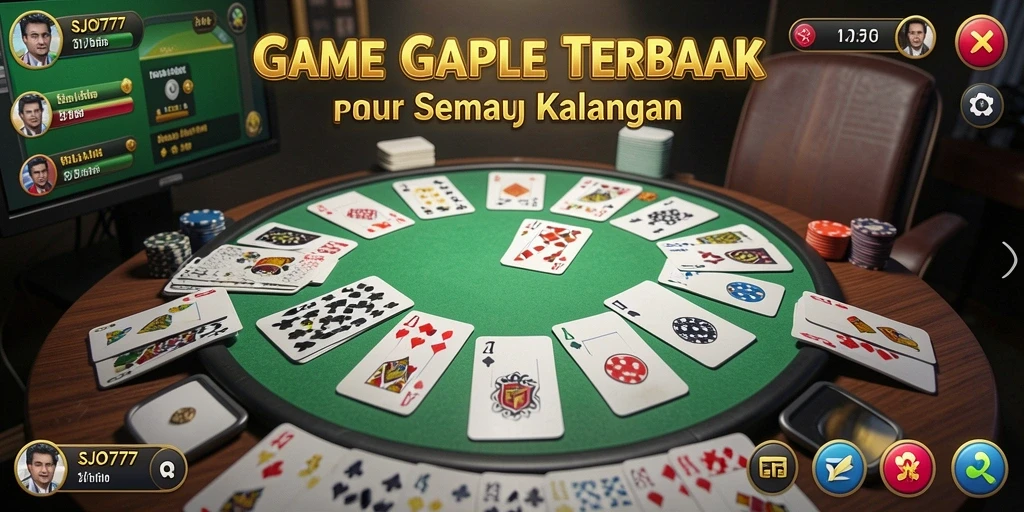 Tampilan gameplay SJO777 dalam suasana seru bermain Gaple.
