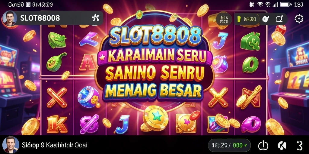 Tampilan gameplay menarik dari SLOT8808, nikmati sensasi Kasino.