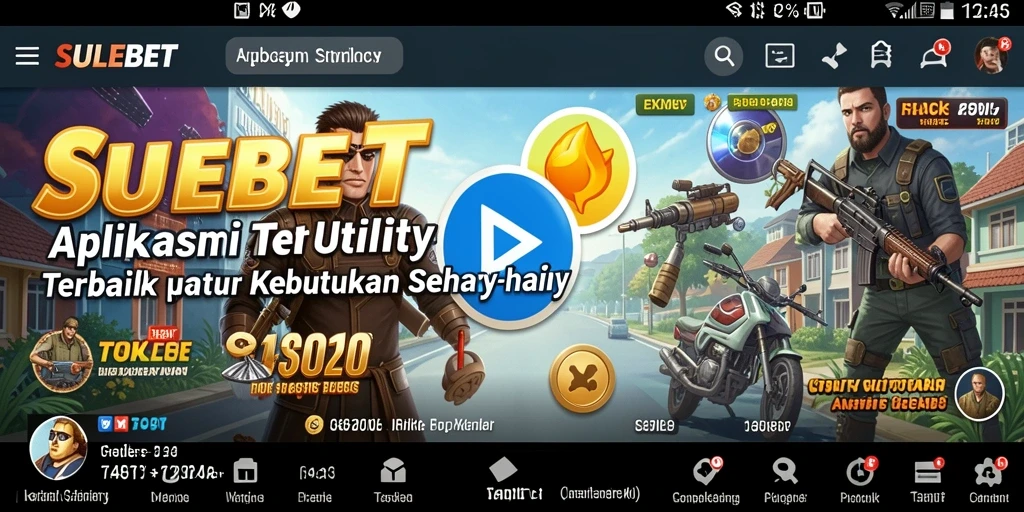 Tampilan utama SULEBET dengan fitur-fitur Utility yang memudahkan pengguna.