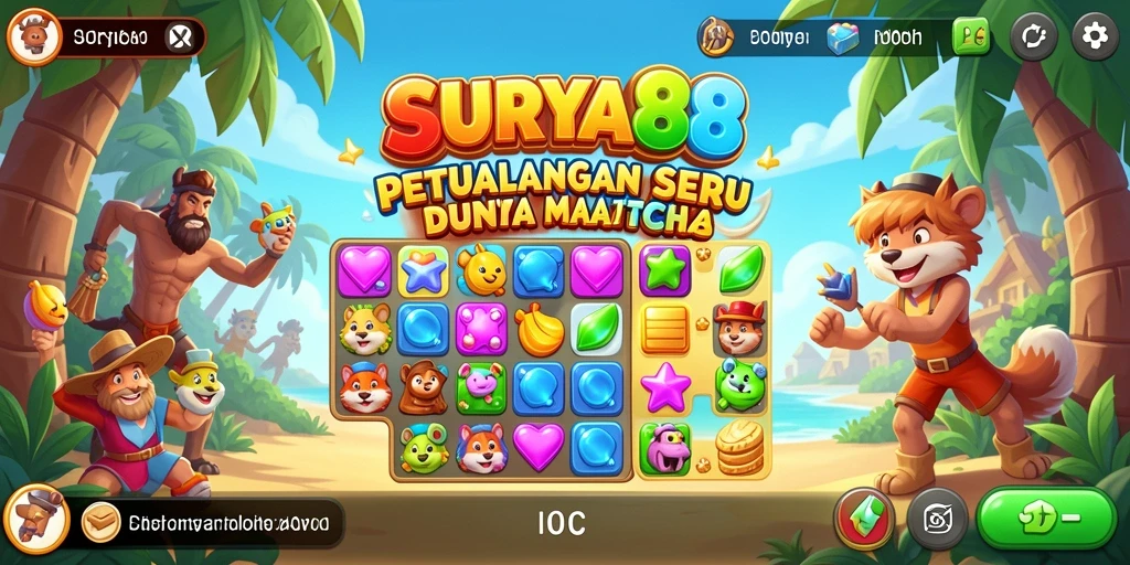 Gameplay menakjubkan dalam SURYA88 dengan match-3 yang menarik.