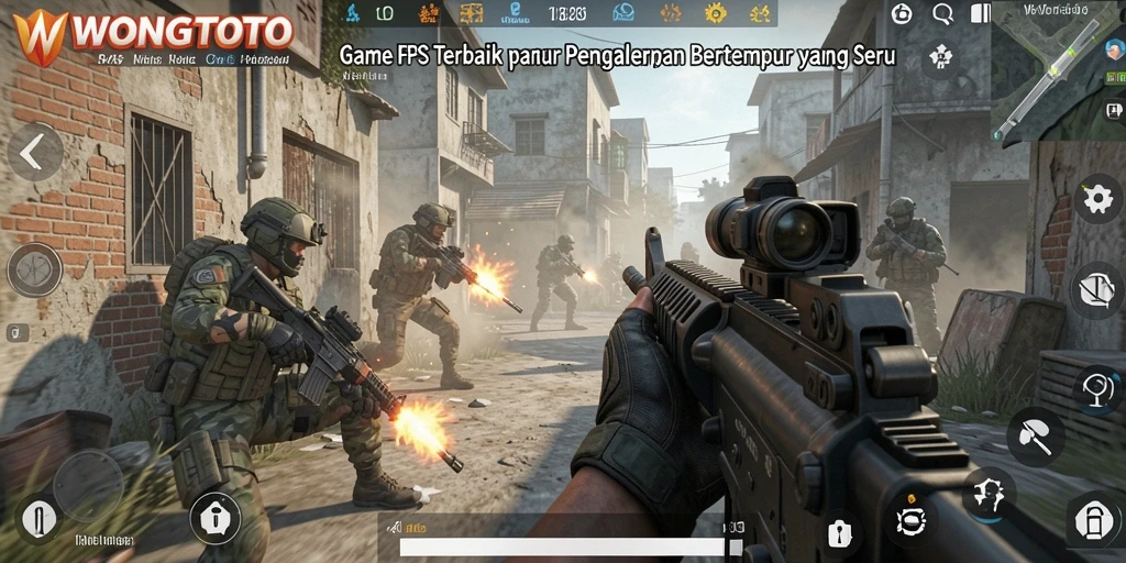 Gameplay WONGTOTO menampilkan aksi tembak-menembak yang intens dan mendebarkan.