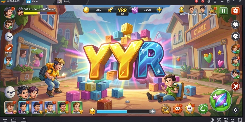 Tampilan gameplay YYRR yang penuh warna dan menantang.